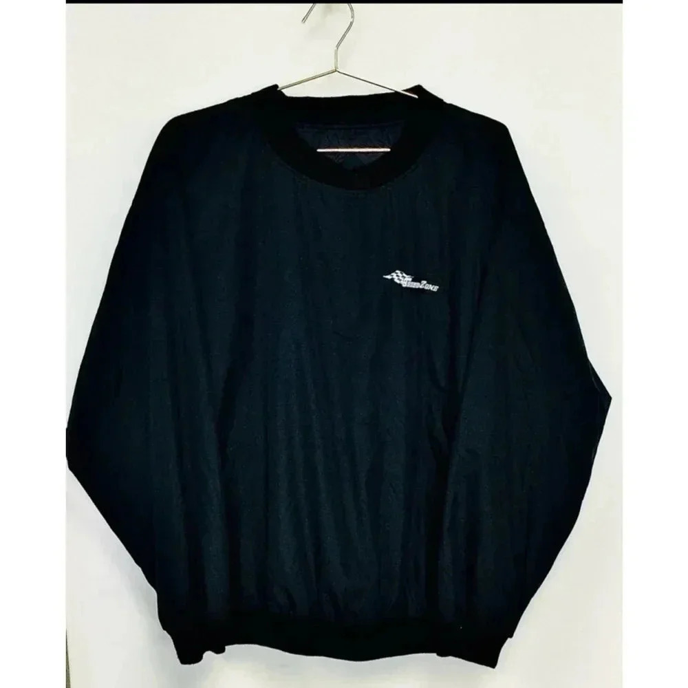 Vintage Men's Speed Zone Black Jacket XL Pullover‎